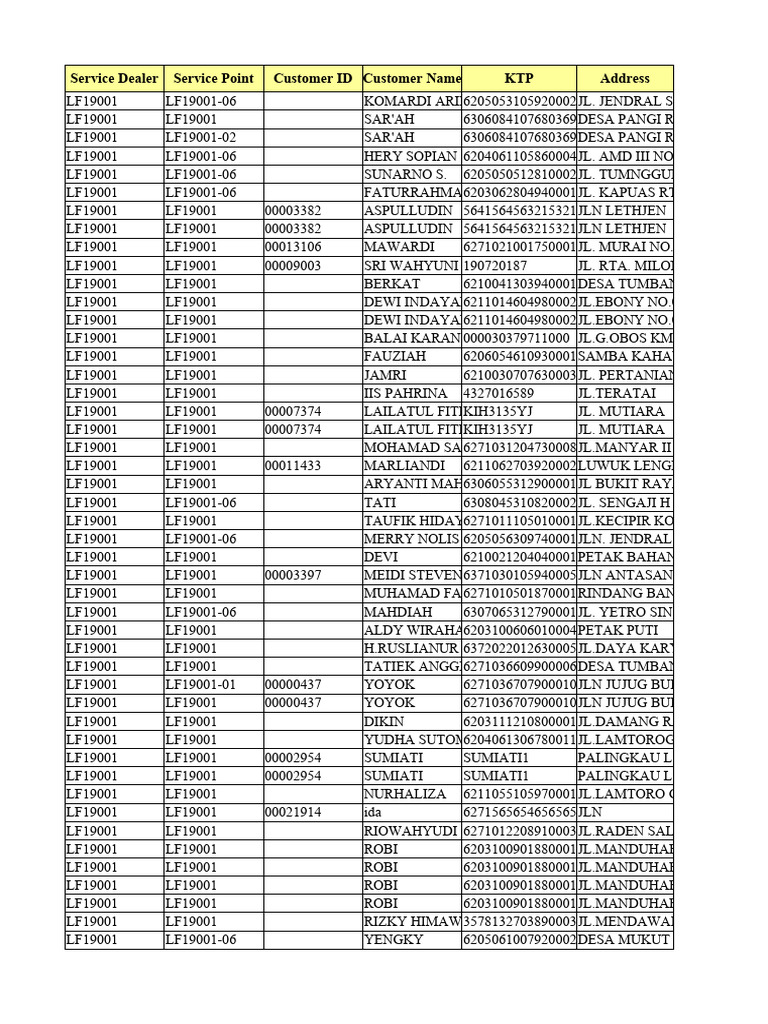 Customer Service Dealer List | PDF