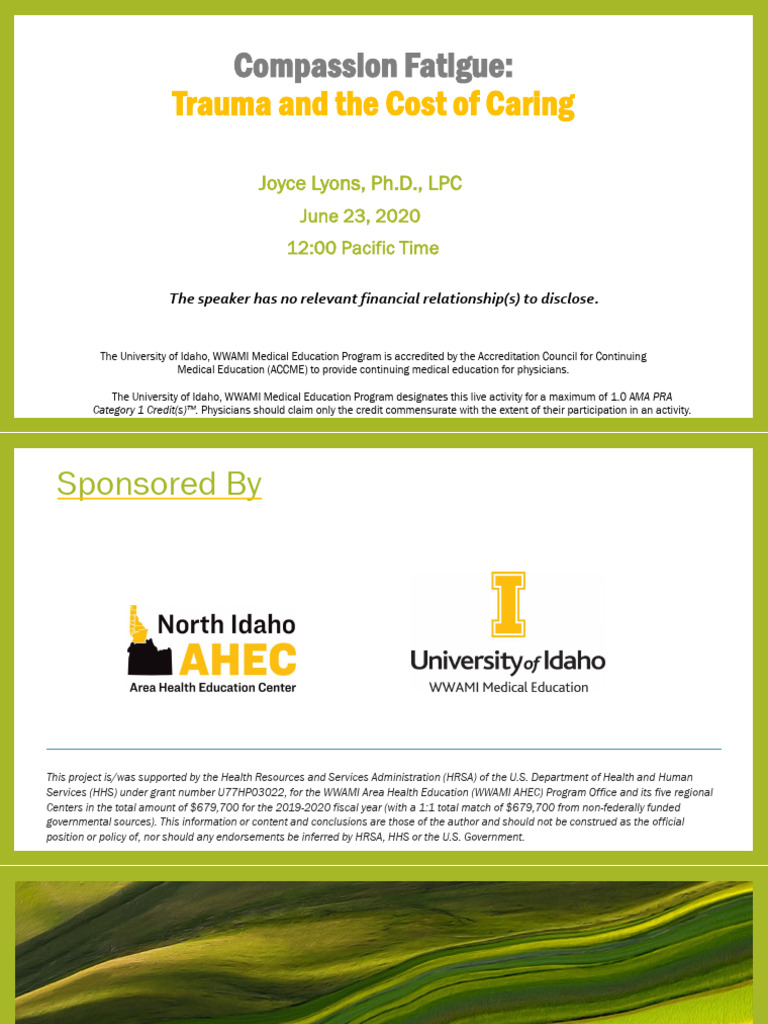 Understanding Compassion Fatigue | PDF | Psychological Trauma | Compassion