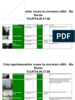 Lista Apartamentelor Scoase La Executare Silită Din Bacau La Data 06 Noiembrie 2011 (Download PDF