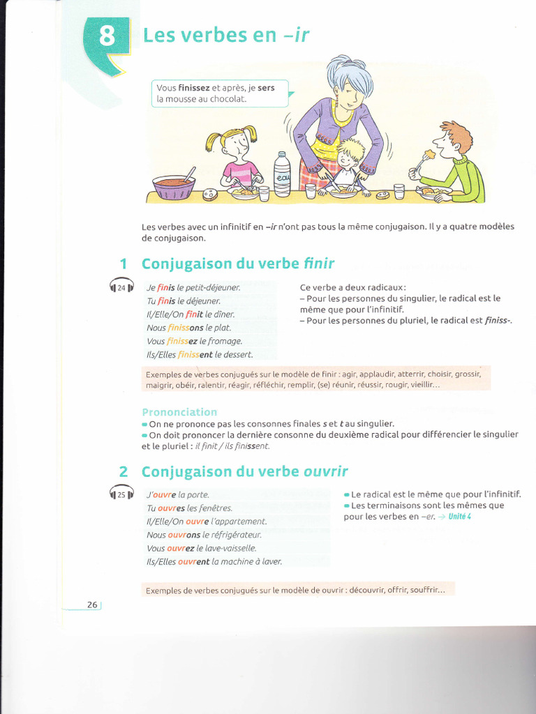 Conjugaison des verbes en -ir | PDF | Syntaxe | Relations syntaxiques