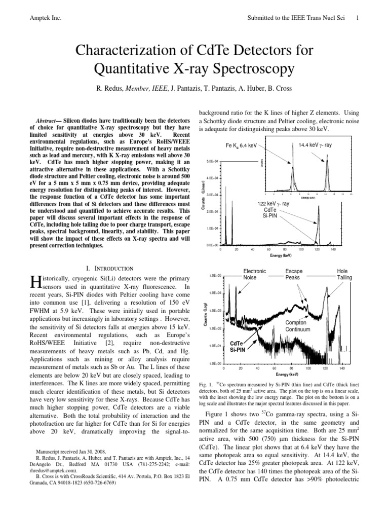 cdtequant_paper | Download Free PDF | X Ray | Spectroscopy
