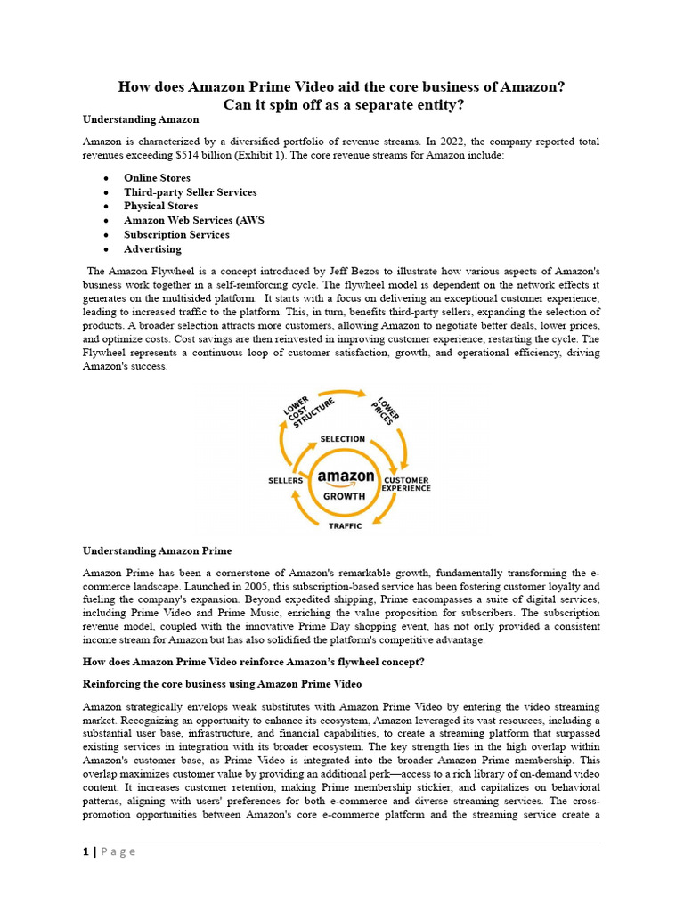 Amazon Prime Video's Role in Business Growth | PDF | Subscription ...