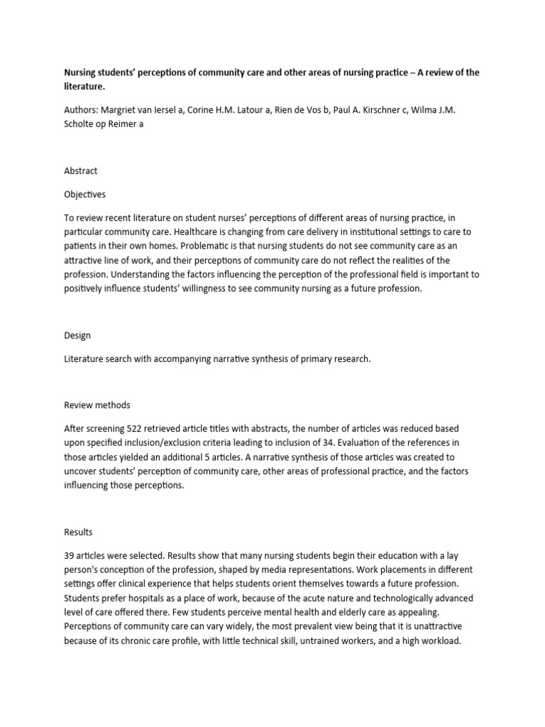 Article 2 Pdf Nursing Perception