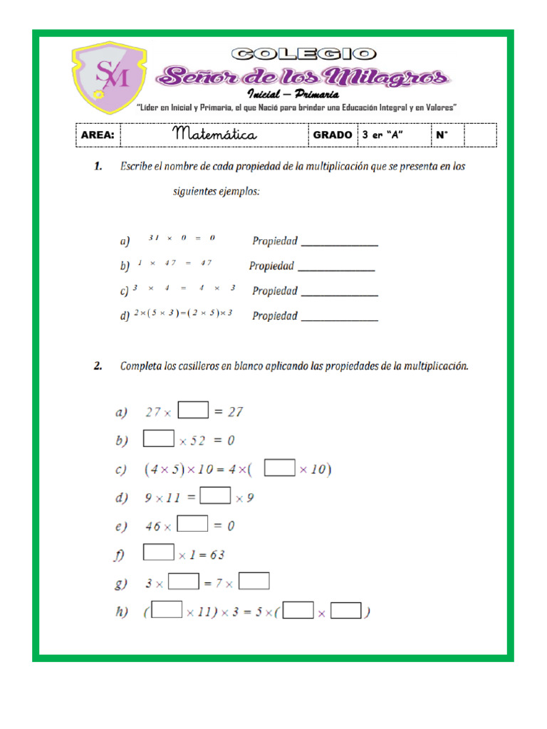Actividades para 3er Grado Primaria | PDF