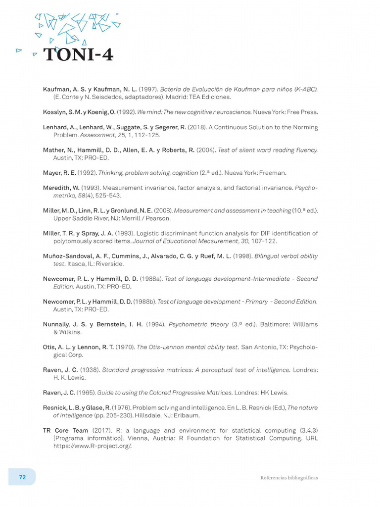 Key References in Educational Assessment | PDF | Intelligence | Psychology