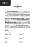 Board Resolution for Dividend Declaration | PDF | Board Of Directors ...