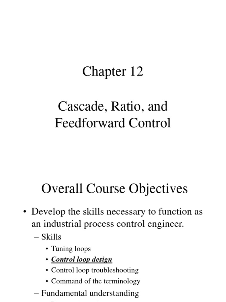 Cascade Ratio And Feedforward Control Pdf Water Chemical Reactor