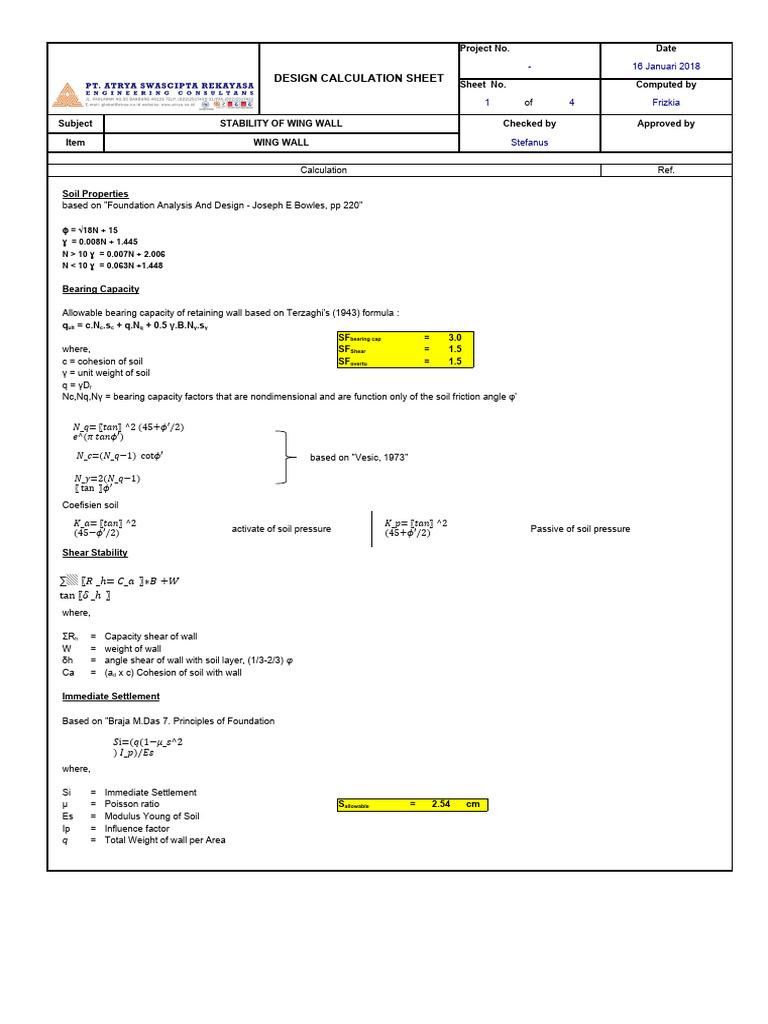 Abutmen jembatan i alternatif 1 kiri pdf soil science soil