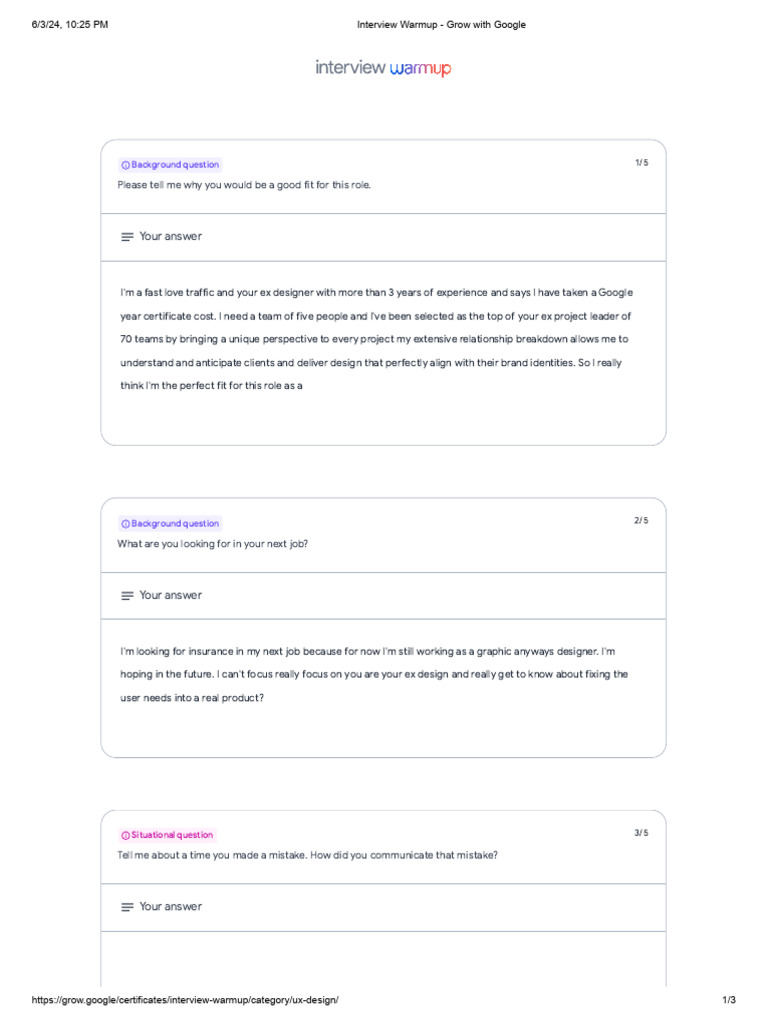 Interview warmup grow with google pdf social psychology human