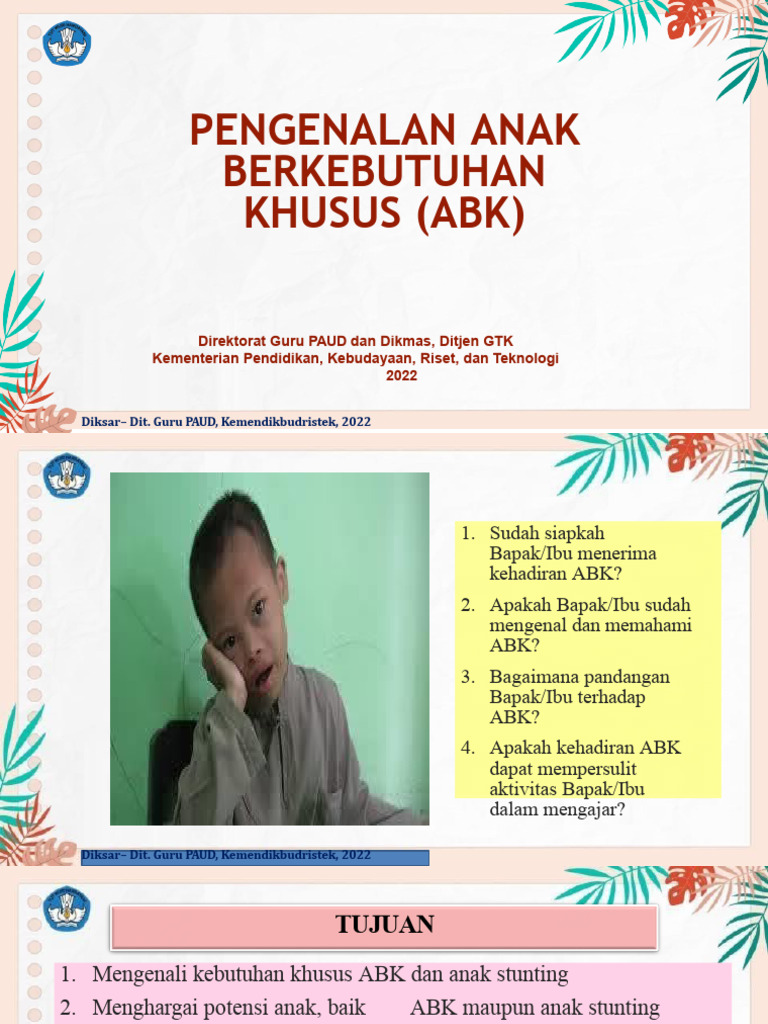 Pengenalan Abk Untuk Guru Paud Pdf