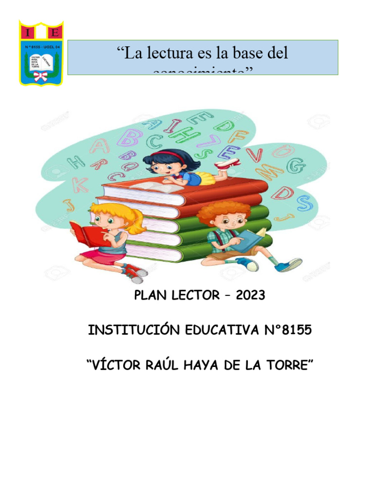 Plan Lector Tercer Grado 2023 | PDF | Comprensión lectora | Plan de ...