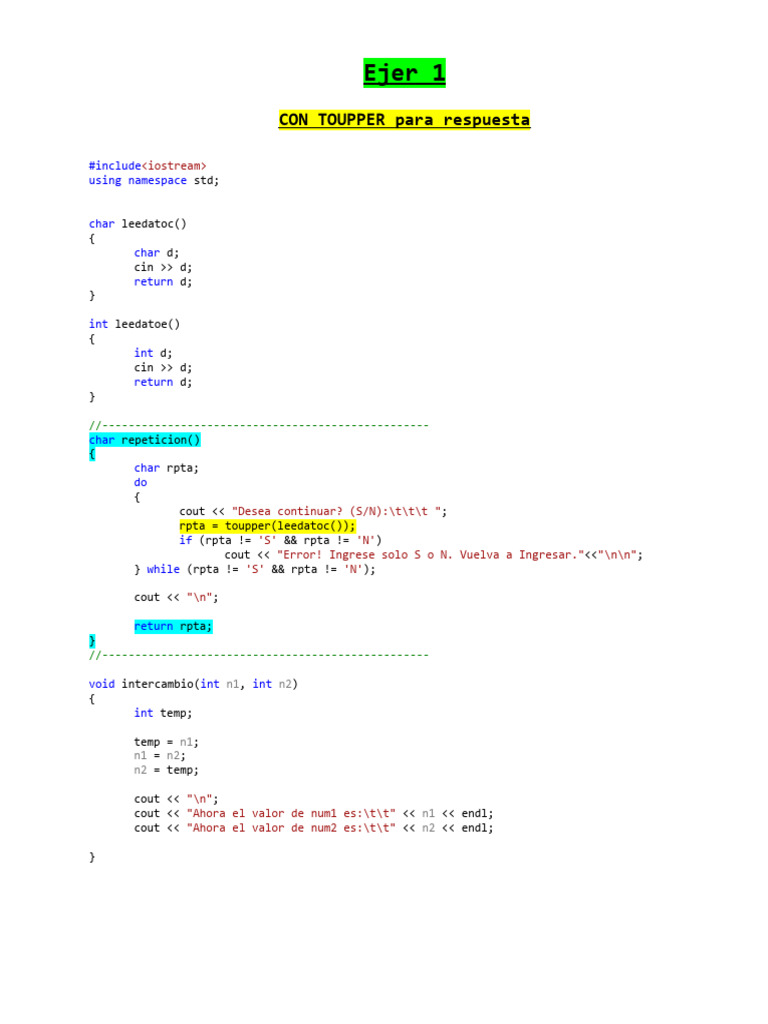 FUNCIONES DEL C++ para El Alumno Semana 13 | PDF | C ++ | Programación ...