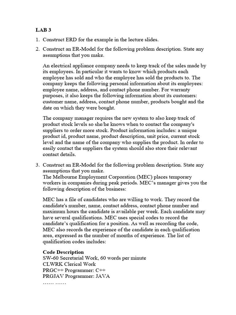 Lab 3 | PDF | Employment | Business