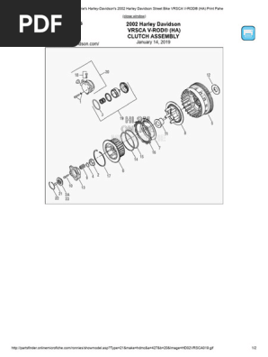 VRSC V-Rod Clutch Part Schematic | PDF | Harley Davidson