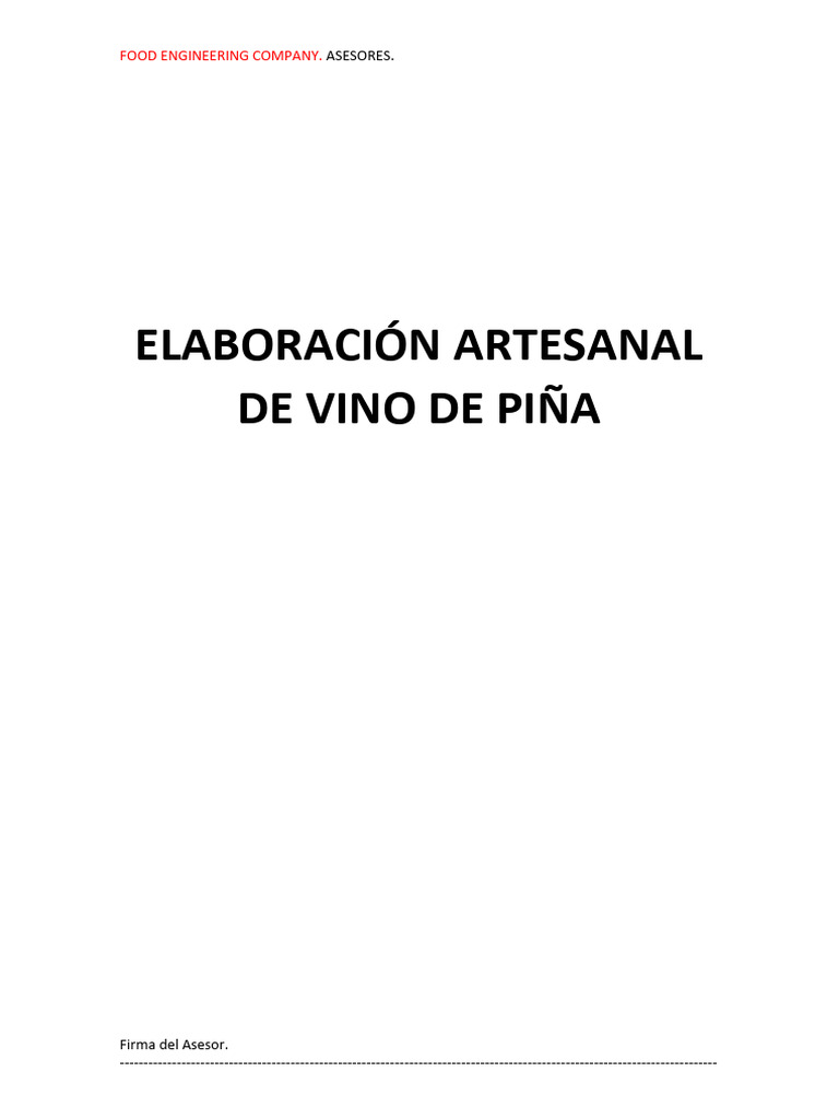Guía para Hacer Vino de Piña Artesanal | PDF | Vino | Fermentación