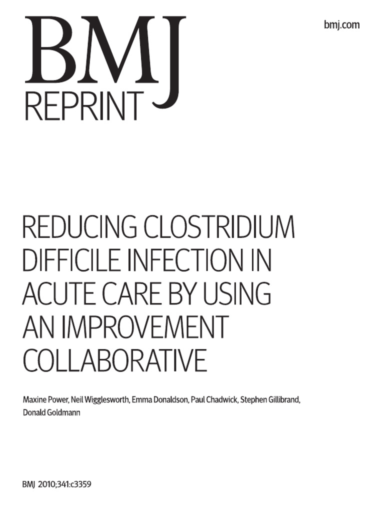 Reducing C. difficile Infections in Hospitals | PDF | Hand Washing ...