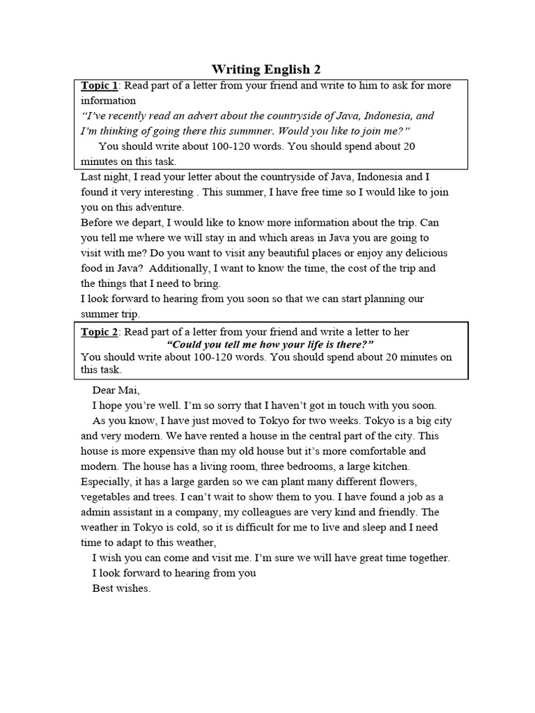 Writing Letters: English Practice Topics | PDF | Job Interview
