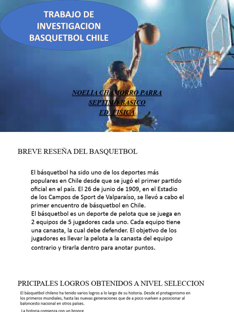 Historia y logros del básquetbol en Chile | PDF | Juegos de pelota ...