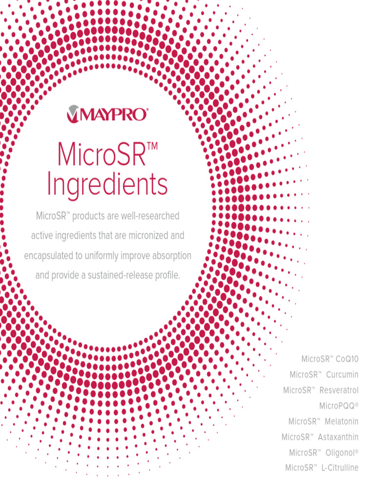 MicroSR Brochure+-+Europe | PDF | Bioavailability | Sleep