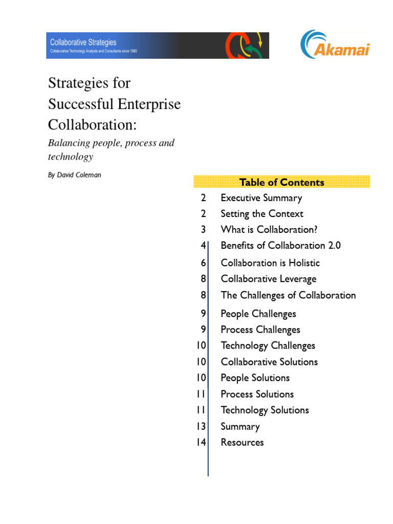 Enterprise Collaboration Strategies Explained | PDF | Internet ...