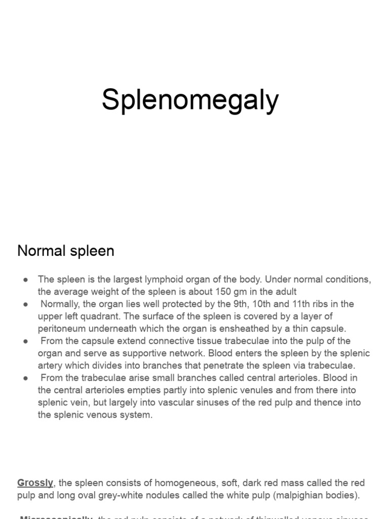 Mild Nonspecific Splenomegaly