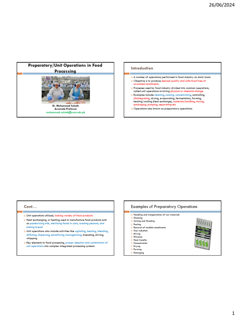 Unit Operations in Food Processing | PDF | Water | Heat Exchanger