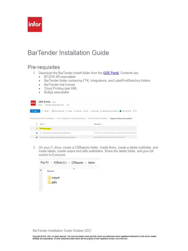 Bartender installation guide pdf computer file system software