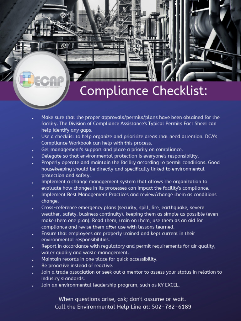 Essential Compliance Checklist Guide | PDF