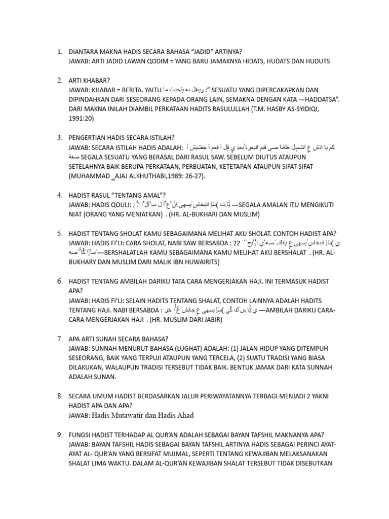Panduan Lengkap Memahami Hadis dan Sunnah | PDF