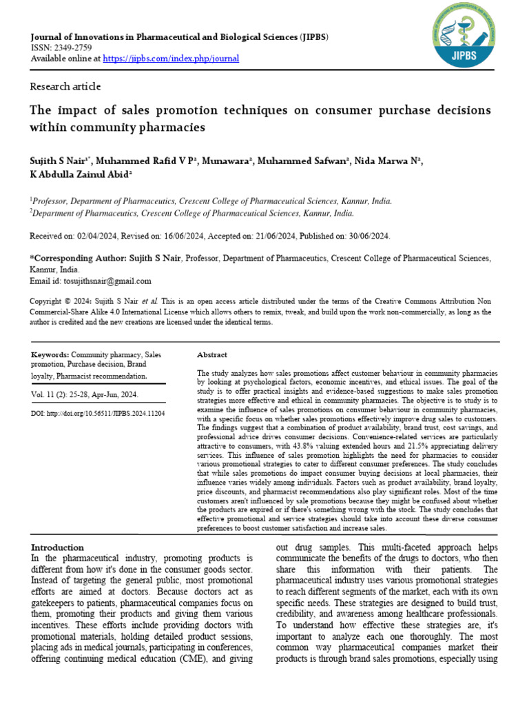 The Impact of Sales Promotion Techniques On Consumer Purchase Decisions ...