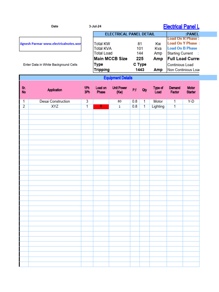Electrical Panel Load Management | PDF | Nature | Metrology