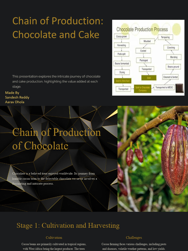 Chain Of Production Of Chocolate And Cake Pdf Chocolate Cocoa Bean