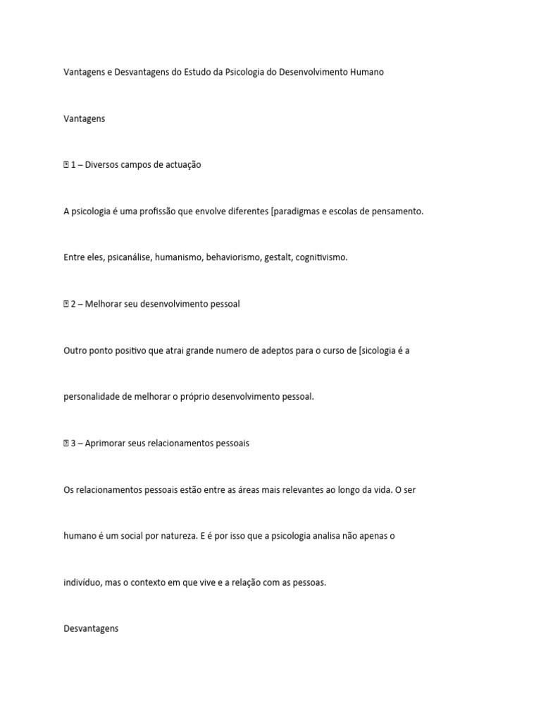 Vantagens da vida pdf