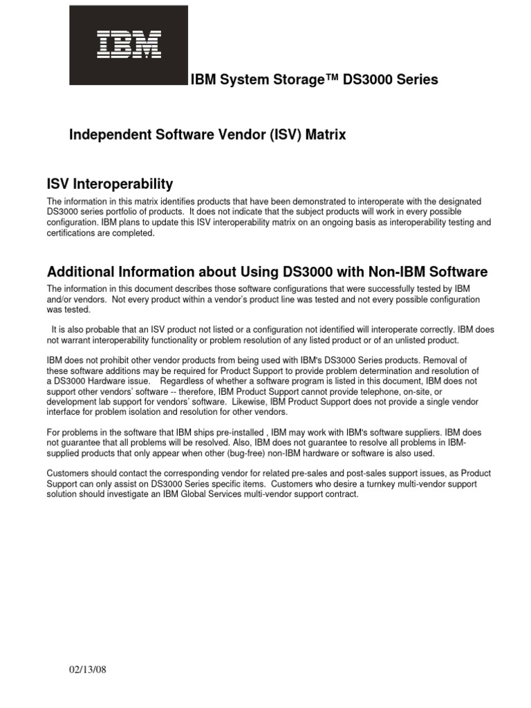 DS3000 - ISV Solutions - 2008 | PDF | Oracle Corporation | Databases