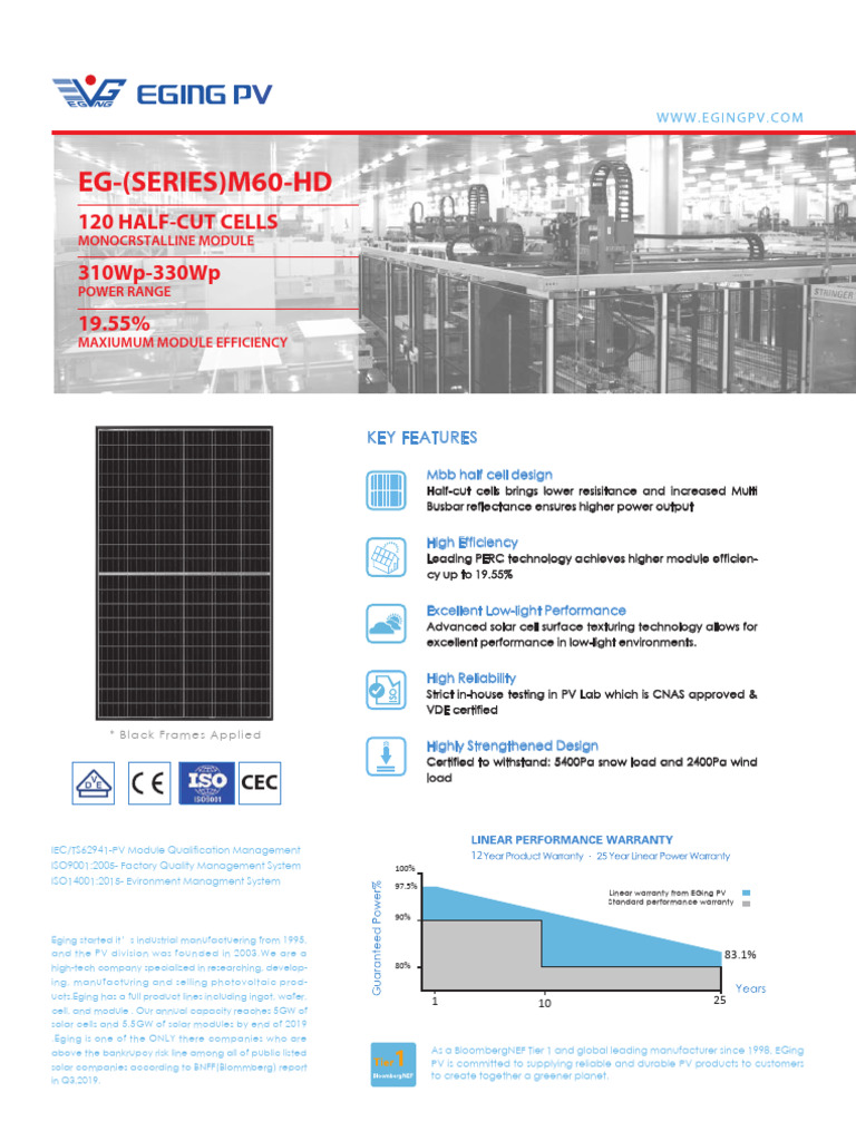 High-Efficiency Monocrystalline Solar Module | PDF | Photovoltaics ...