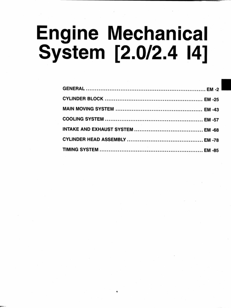 2.0+2.4 Engine | PDF