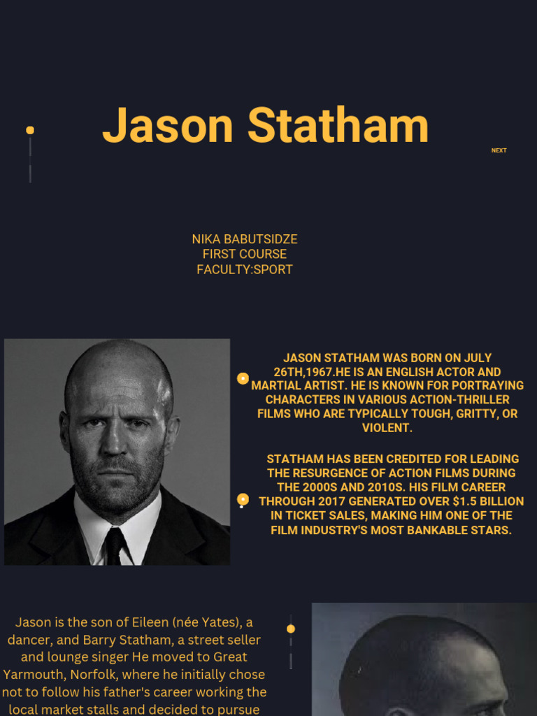 Jason Statham: Action Star Biography | PDF
