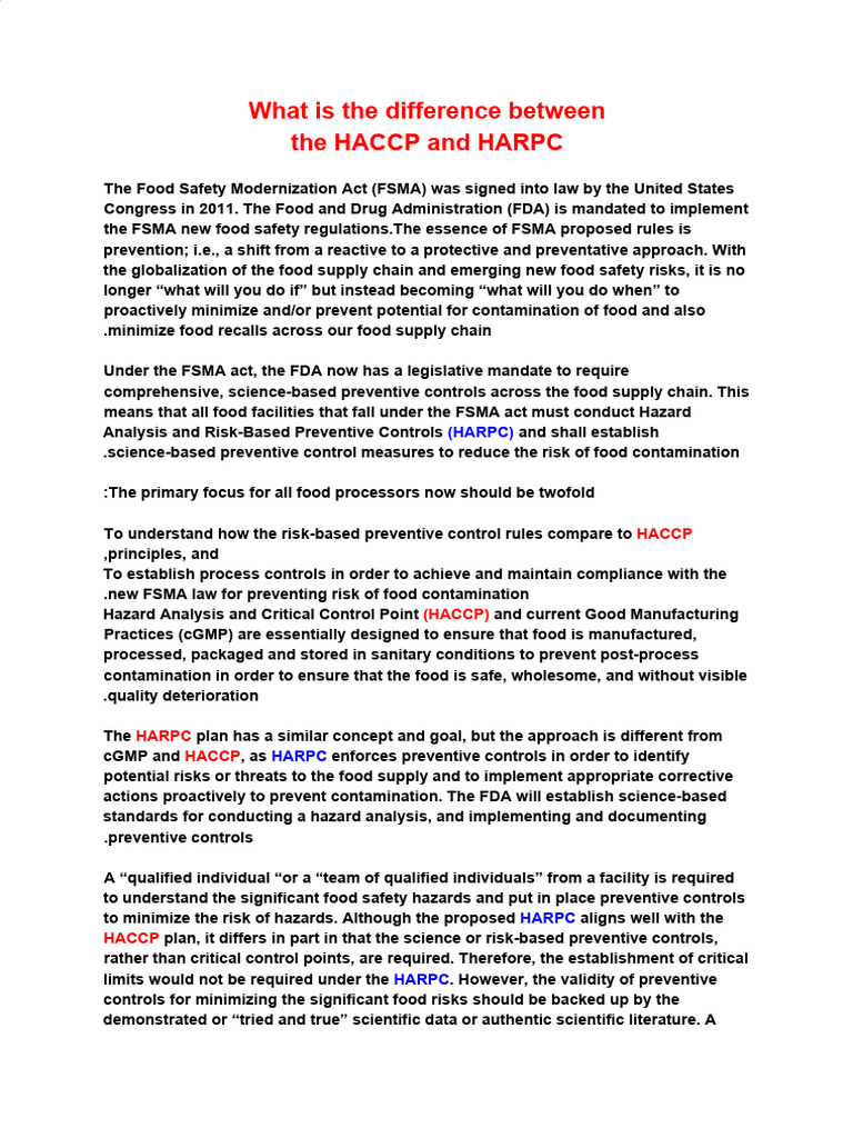 OVERVIEW HARPC AND HACCP visual data 5