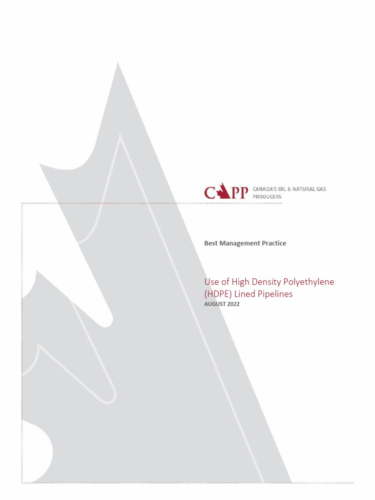 HDPE Lined Pipeline Best Practices Guide | PDF | Pipe (Fluid Conveyance ...