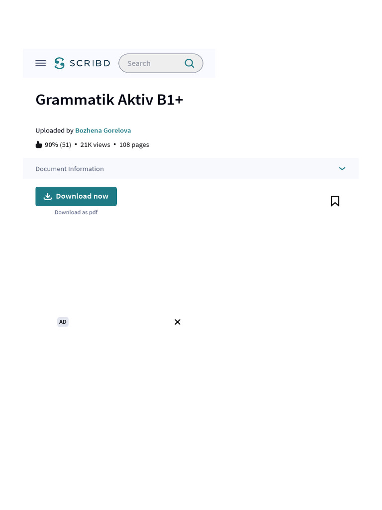 Grammatik Aktiv B1+ | PDF | PDF | Scribd