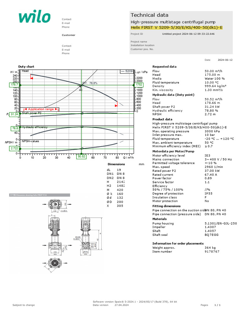 Transfer Pump (TP-01A - B) (Helix - FIRST - V - 5209-5 - 30 - E - KS ...