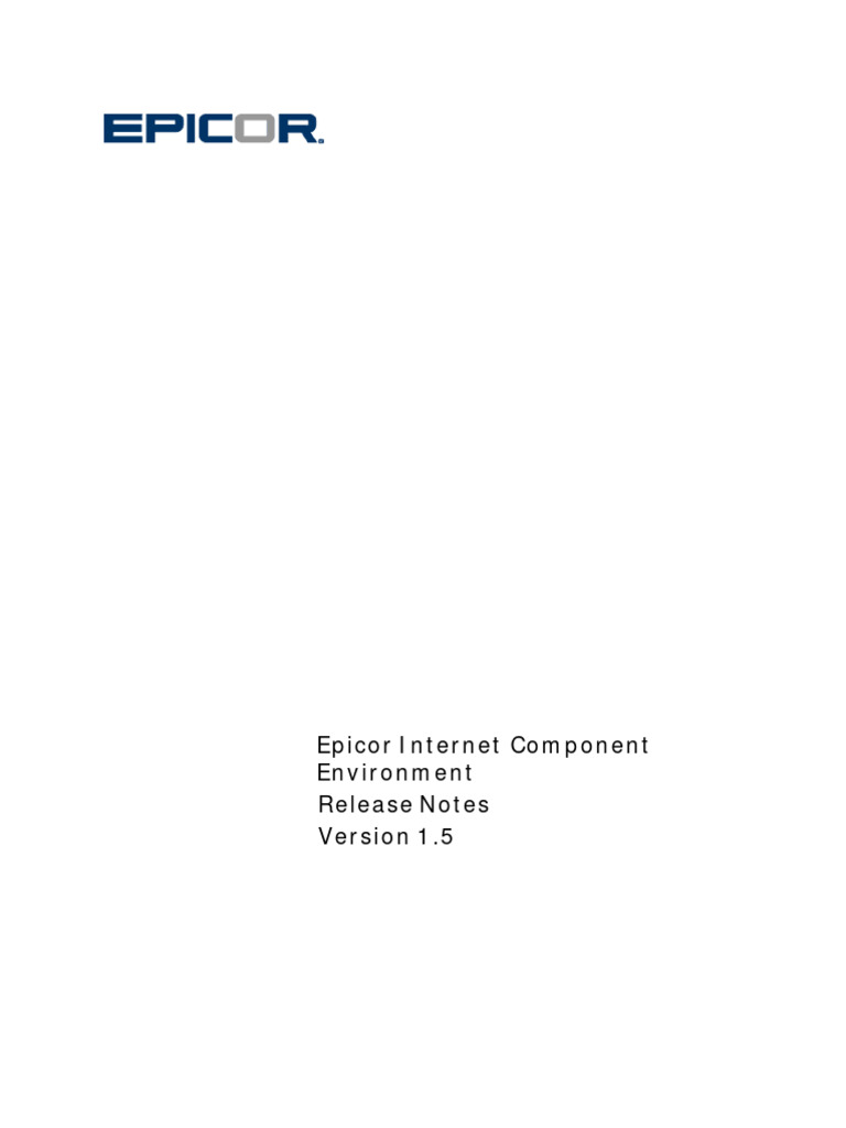 ICE 1.5 Release Notes | PDF | World Wide Web | Internet & Web