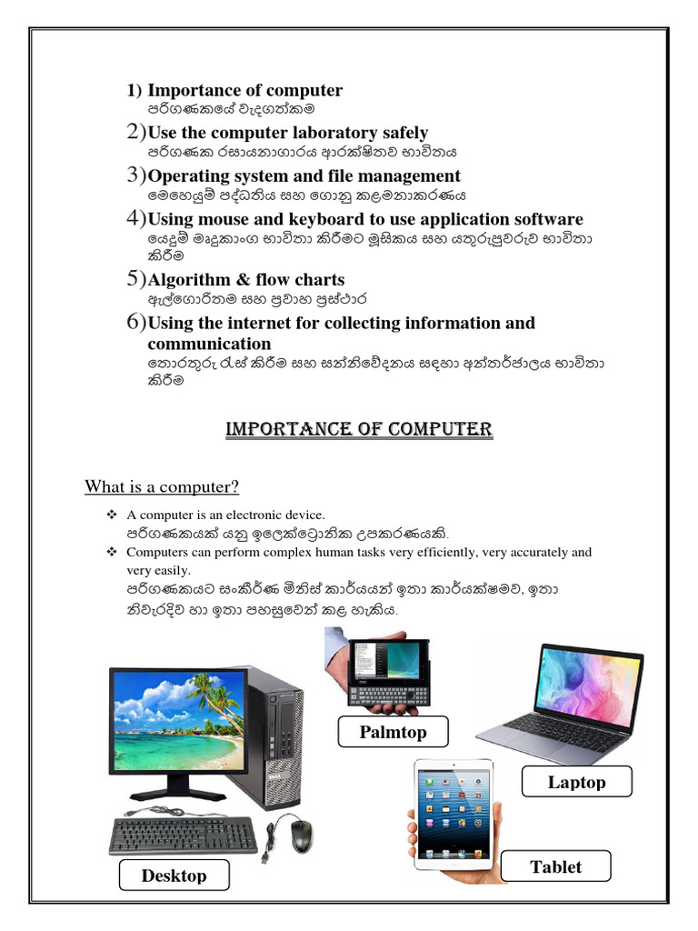 Grade 6 1st Lesson | PDF