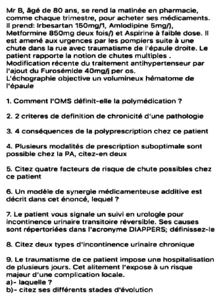 Polymédication et risques chez les PA | PDF | Insomnie | Maladies et ...