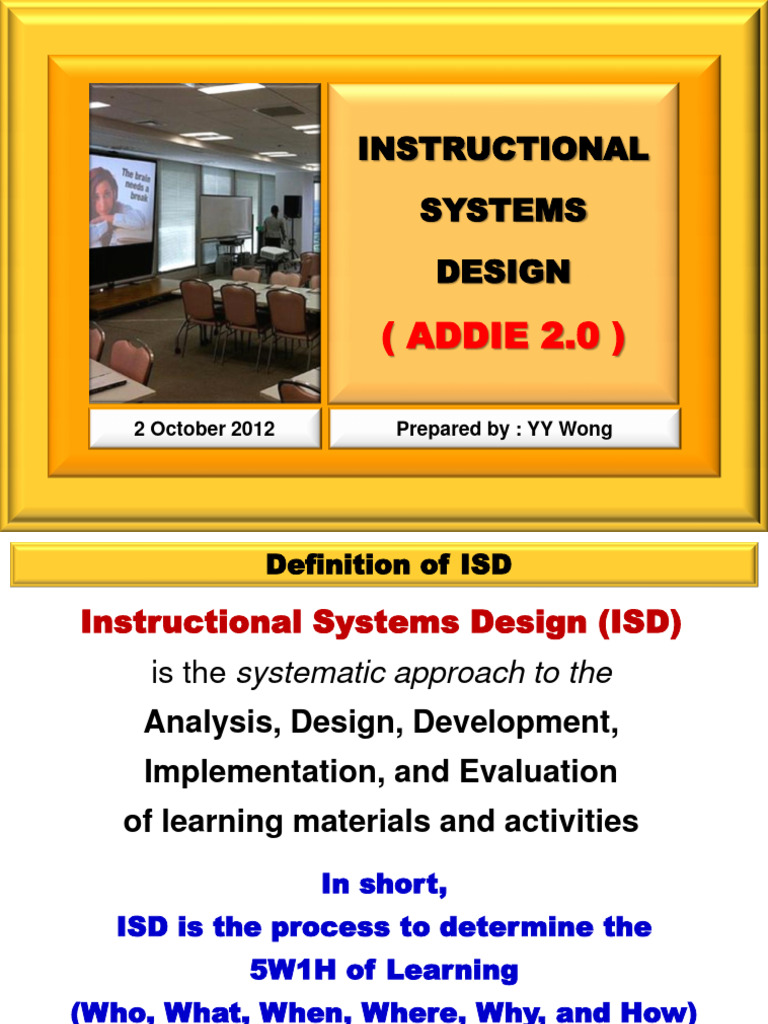 ADDIE 2.0: Modern Instructional Design | PDF | Instructional Design ...
