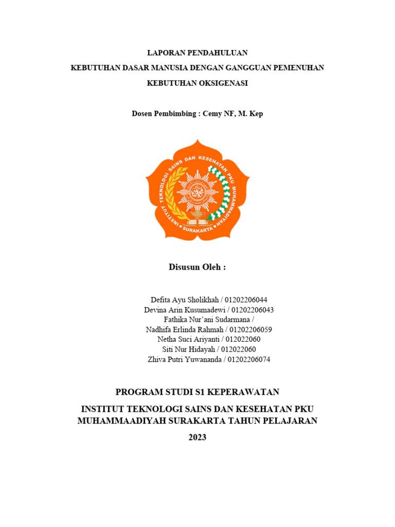 Kebutuhan Oksigenasi dan Gangguannya | PDF | Pengembangan Diri ...