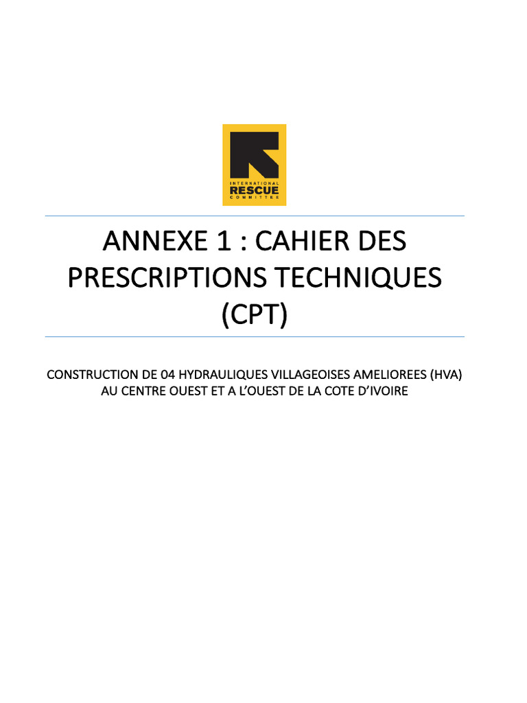 Construction de HVA en Côte d'Ivoire | PDF | Forage | Béton