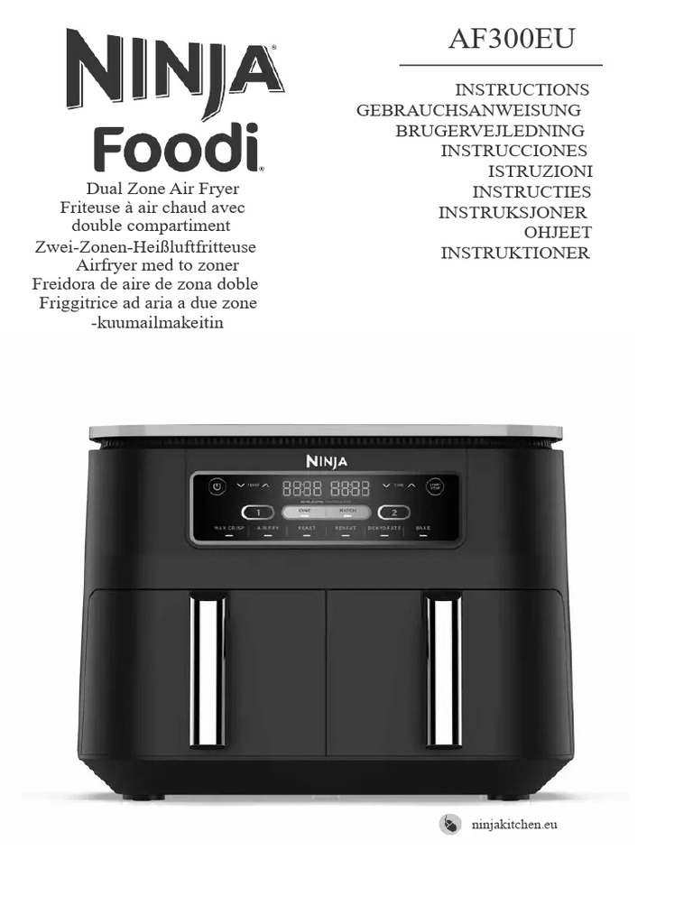 Mode D'emploi Ninja Foodi AirFryer AF300EU (Français 83 Des Pages) PDF — free download