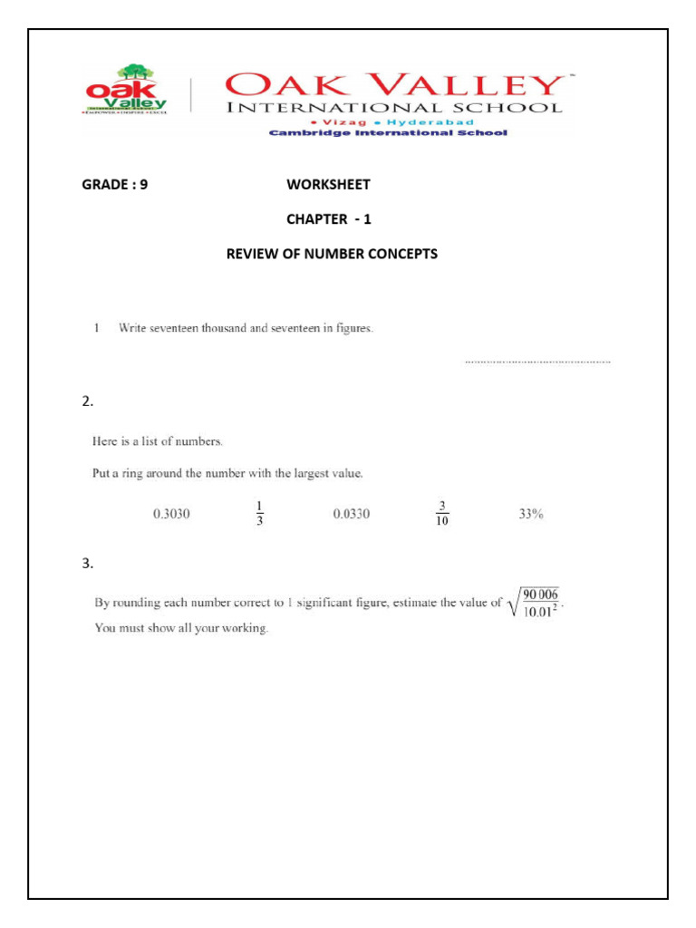 Chapter 1 review of number concepts pdf