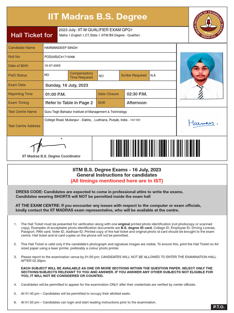 POD23S2C41710068 | PDF | Identity Document | Access Control